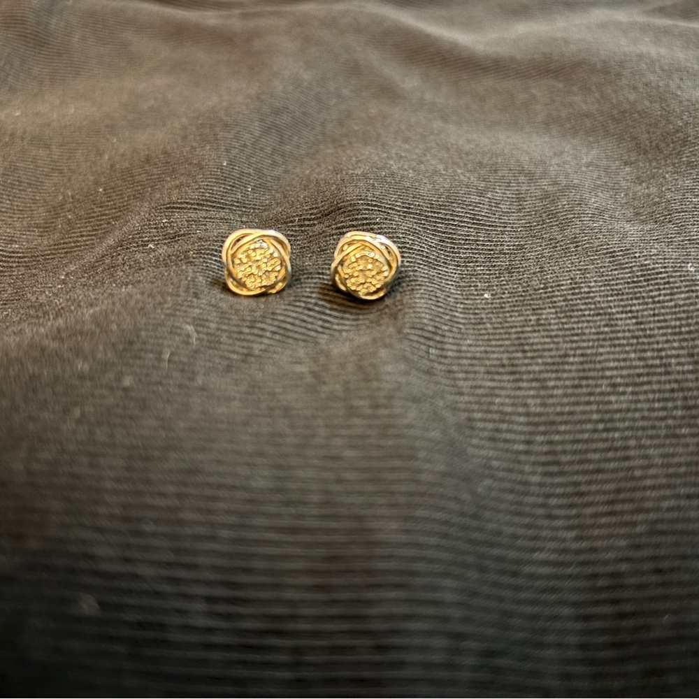 Silver post earrings